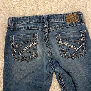BKE distressed bootcut jeans